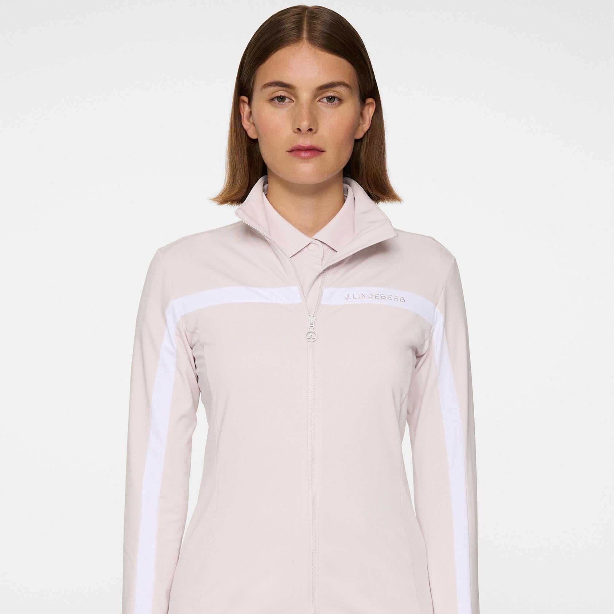 J Lindeberg Seasonal Janice Ladies Golf Mid Layer Grey Lilac